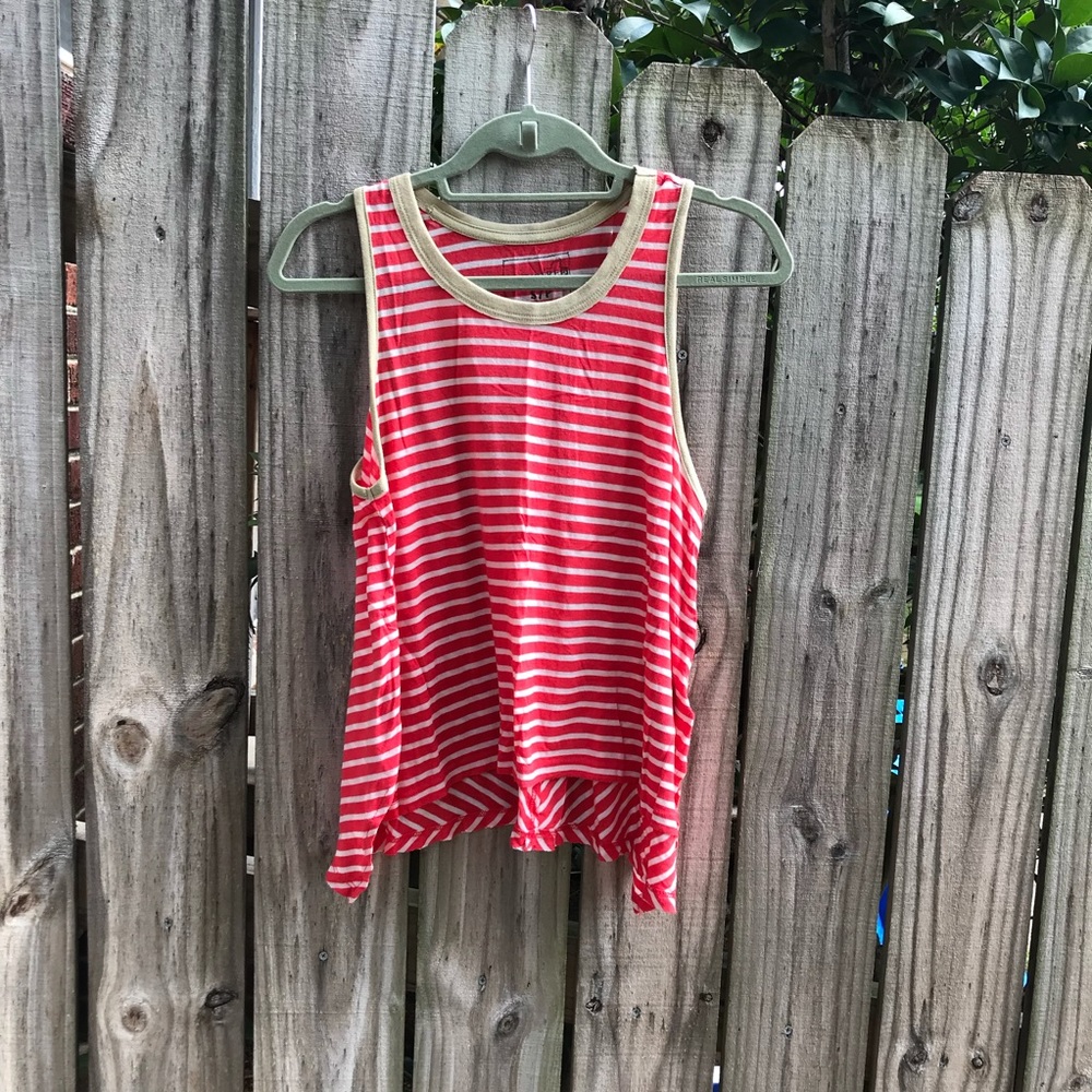 Free People red striped tank top